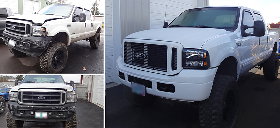 Ford truck restoration before and after